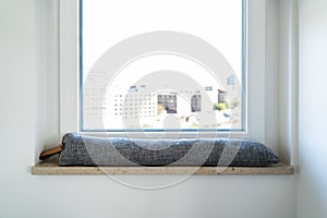 Draft Excluder Under Window Blocking Cold Air