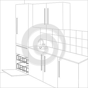 Draft of kitchen