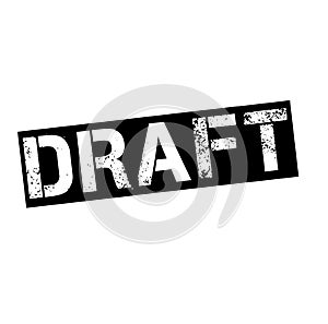 Draft stamp on white