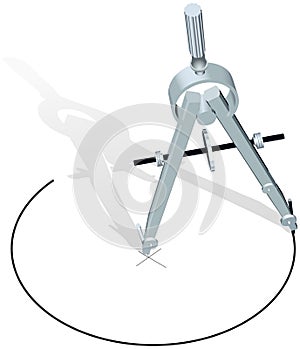 Drafting compass drawing plan design circle photo