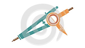 Drafting Compass Tool Vector Icon, vector design Generative AI