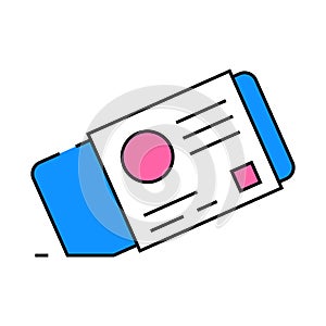 drafting eraser architectural drafter icon color illustration photo