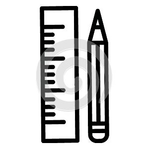 Drafting Isolated Vector Icon which can easily modify