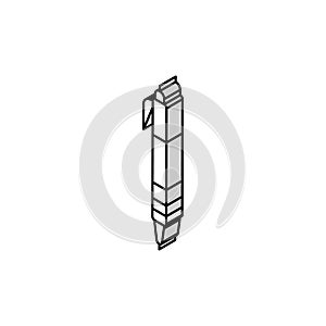 drafting pencil architectural drafter isometric icon vector illustration