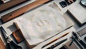 Drafting Tools and Graph Paper Layout