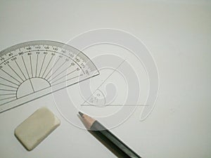 Drafting tools are on white background 5.