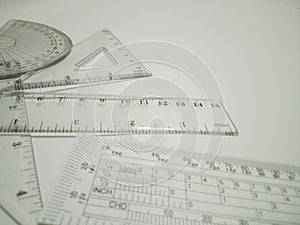 Drafting tools are on white background 12.