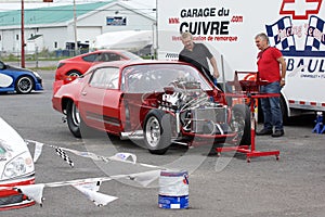 Drag car preparation