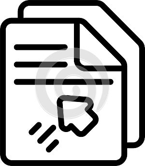 Drag and drop file UI action Icon