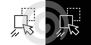 Drag and drop icon vector set on white background