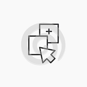Drag and drop icon vector