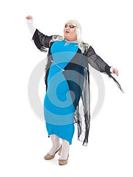 Drag queen dressed as a female singer