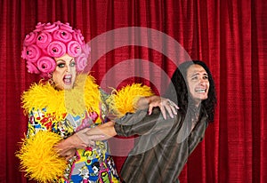 Drag Queen Pulling Man
