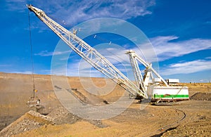 Dragline in coal mine