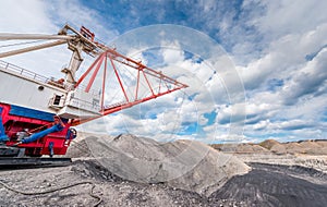 Dragline at an open pit
