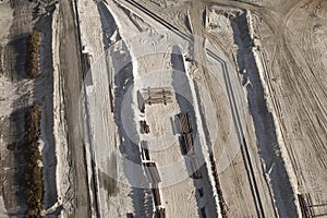 Draglines in the oil sands, Alberta