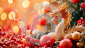 Dragon art background of Chinese New Year festival