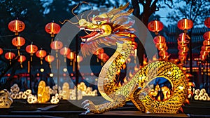 Dragon art background of Chinese New Year festival