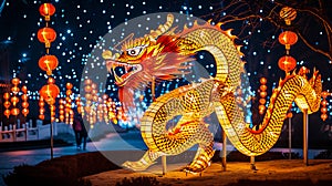Dragon art background of Chinese New Year festival