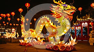 Dragon art background of Chinese New Year festival