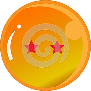 Dragon Ball Two Star with Gold Color