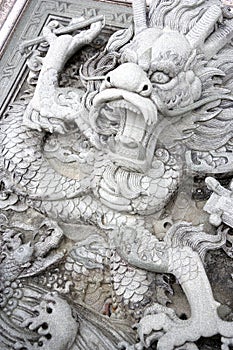 Dragon Bas-relief at Chinese Temple