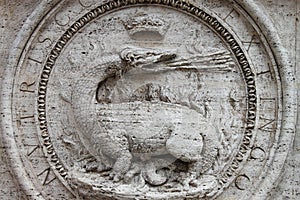 Dragon basrelief