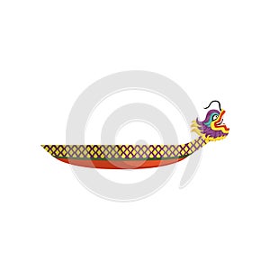 Dragon Boat, colorful symbol of Chinese traditional Festival vector Illustration on a white background