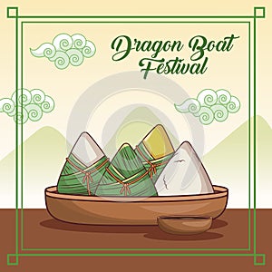 Dragon boat festival cartoon design