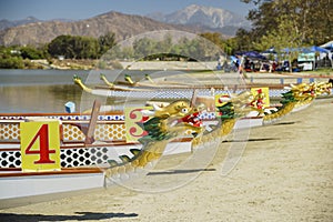 Dragon boat at Santa Fe Dam Recreation Area