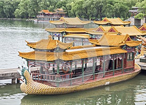 Dragon boat at the Summer Palace, Beijing, China