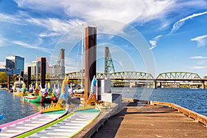 Dragon Boats and Hawthorne Bridge