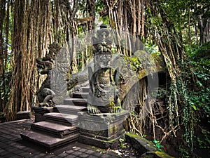 Dragon Bridge at the Monkey Forest Sanctuary in Ubud, Bali photo
