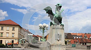 Dragon Bridge - secession monument, Ljubljana