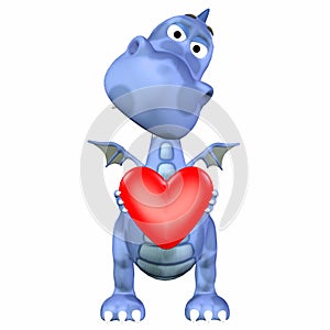 Dragon Cartoon in Love