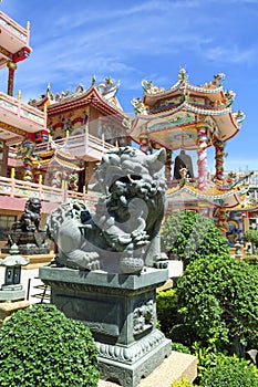 The dragon and china temple Chonburi Thailand