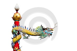 Dragon Chinese Style Isolated On White Background