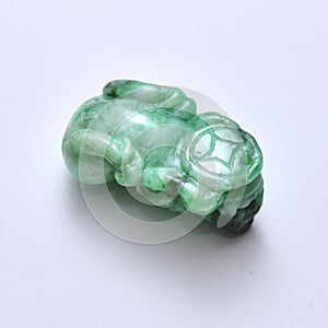Dragon coin Jade sculpture gemstone pendant photo