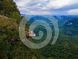 Dragon Crest mountain Krabi Thailand, traveler Dragon Crest or Khuan Sai Khao Ngon Nak Nature Trail