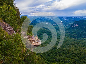 Dragon Crest mountain Krabi Thailand, traveler Dragon Crest or Khuan Sai Khao Ngon Nak Nature Trail