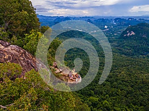 Dragon Crest mountain Krabi Thailand, traveler Dragon Crest or Khuan Sai Khao Ngon Nak Nature Trail