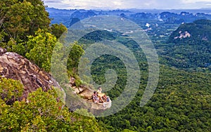 Dragon Crest mountain Krabi Thailand, traveler Dragon Crest or Khuan Sai Khao Ngon Nak Nature Trail