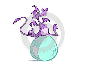 Dragon on egg