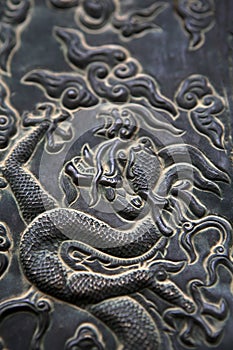 Dragon embossing - close up