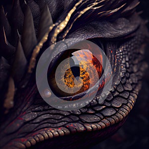 Dragon eye close up