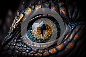 Dragon eye close up