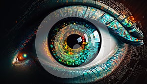 dragon eyeball, multicolored abstraction