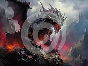 Dragon Fantasy Monster Illustration Art