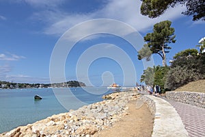 The Dragon ferry boat coastal landscape Santa Ponsa Mallorca
