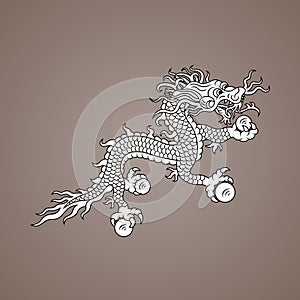 Dragon from the flag of Bhutan